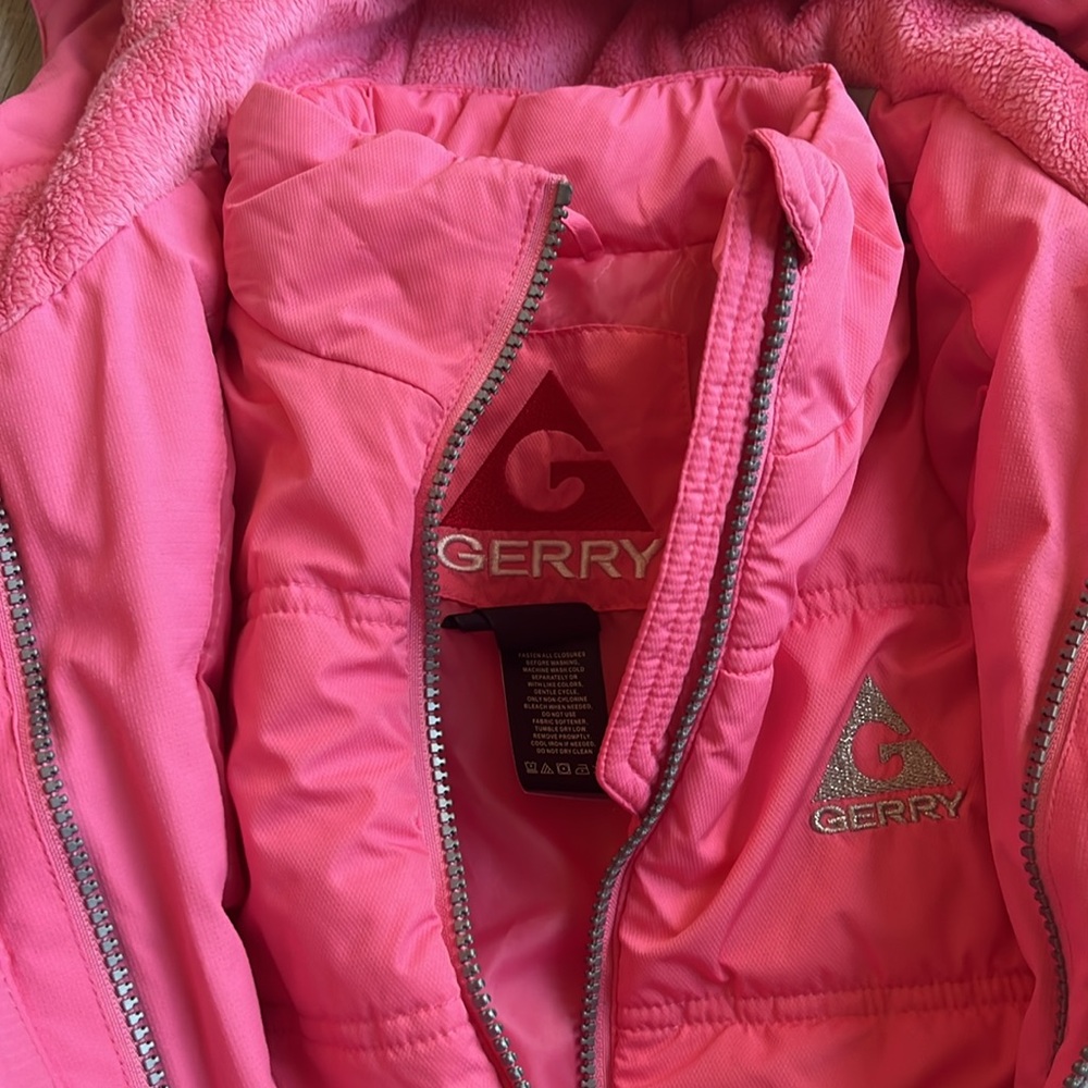 Gerry Parka‎ Jacket Girls Large 14/16 Grey And Pink Weather Jacket